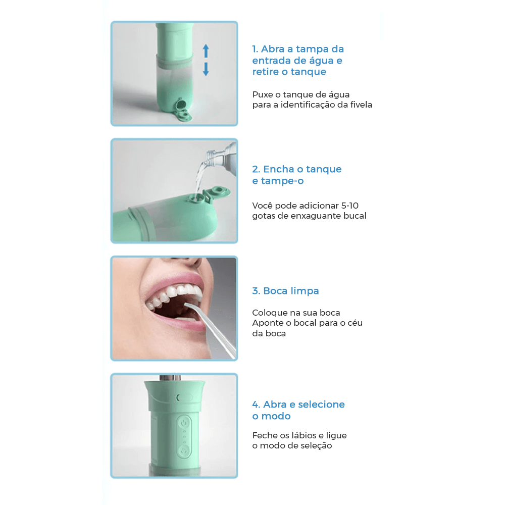 Irrigador dental 4 en 1 Bright Smile