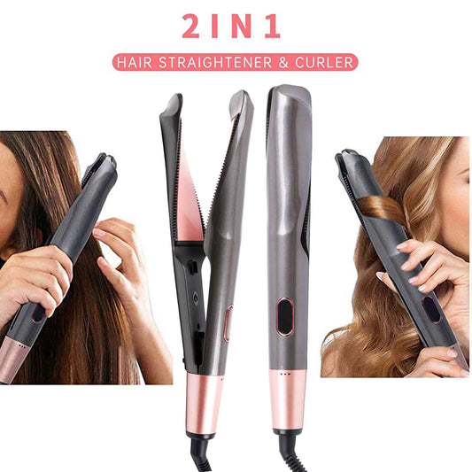 2 in 1 Hair Straightener And Curling Iron Super Fast Heating